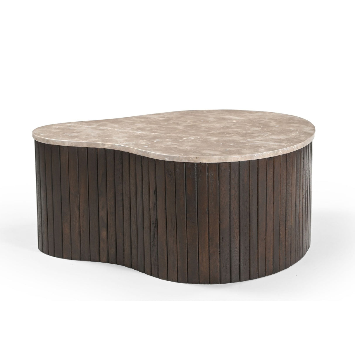 Organische Salontafel - Bruin Mangohout & Marmer - 84 cm Coffee Tables Starfurn