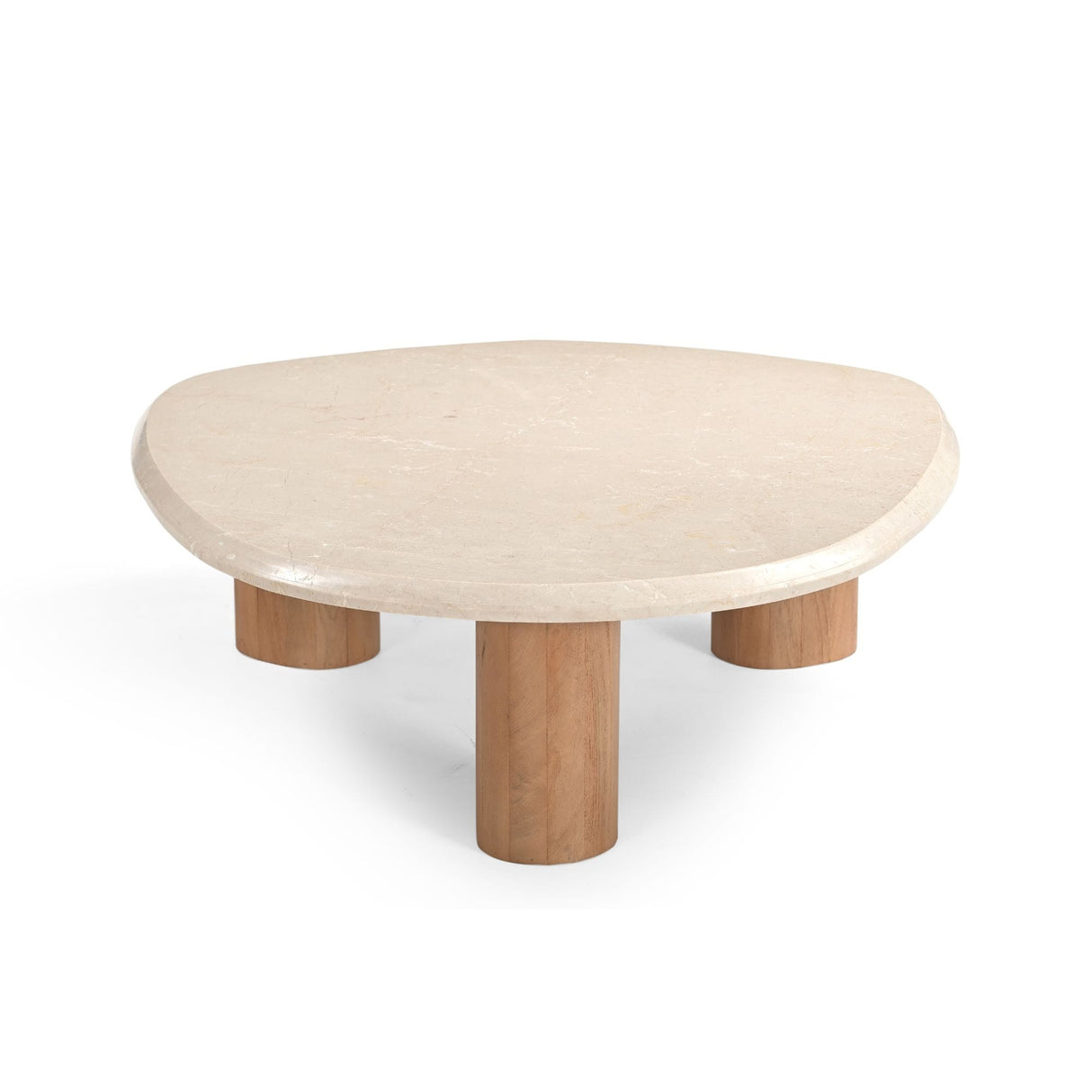 Organische Salontafel - Naturel Mangohout & Botticino Marmer - 100 cm Coffee Tables Starfurn