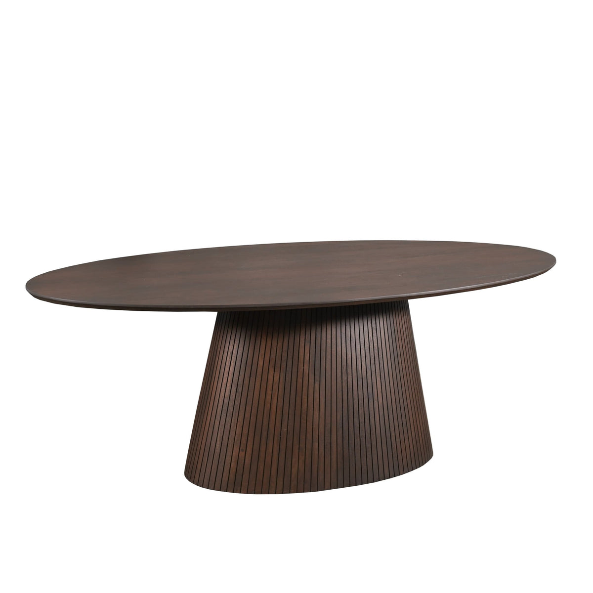 Ovale eettafel van bruin mangohout, 210 cm, foto 3