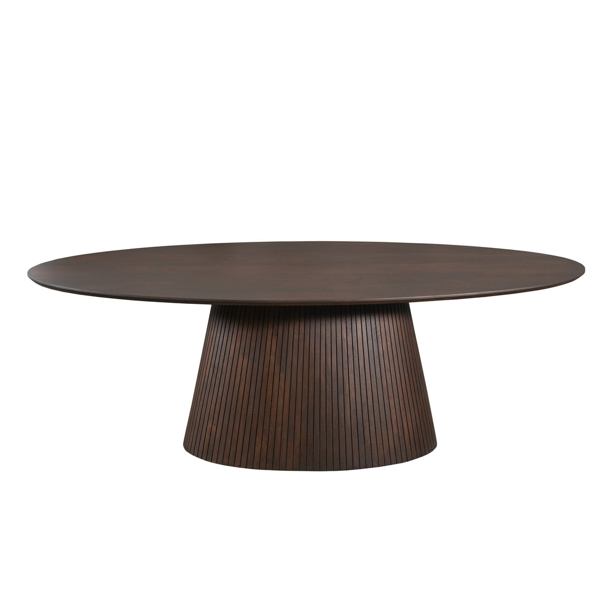 Ovale eettafel van bruin mangohout, 240 cm, foto 2