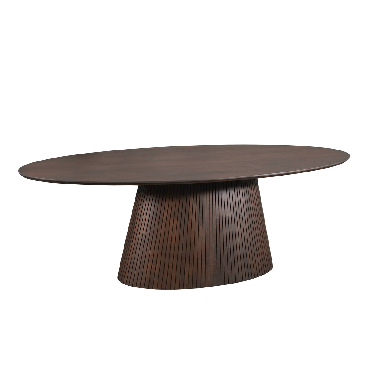 Ovale eettafel van bruin mangohout, 240 cm, foto 3