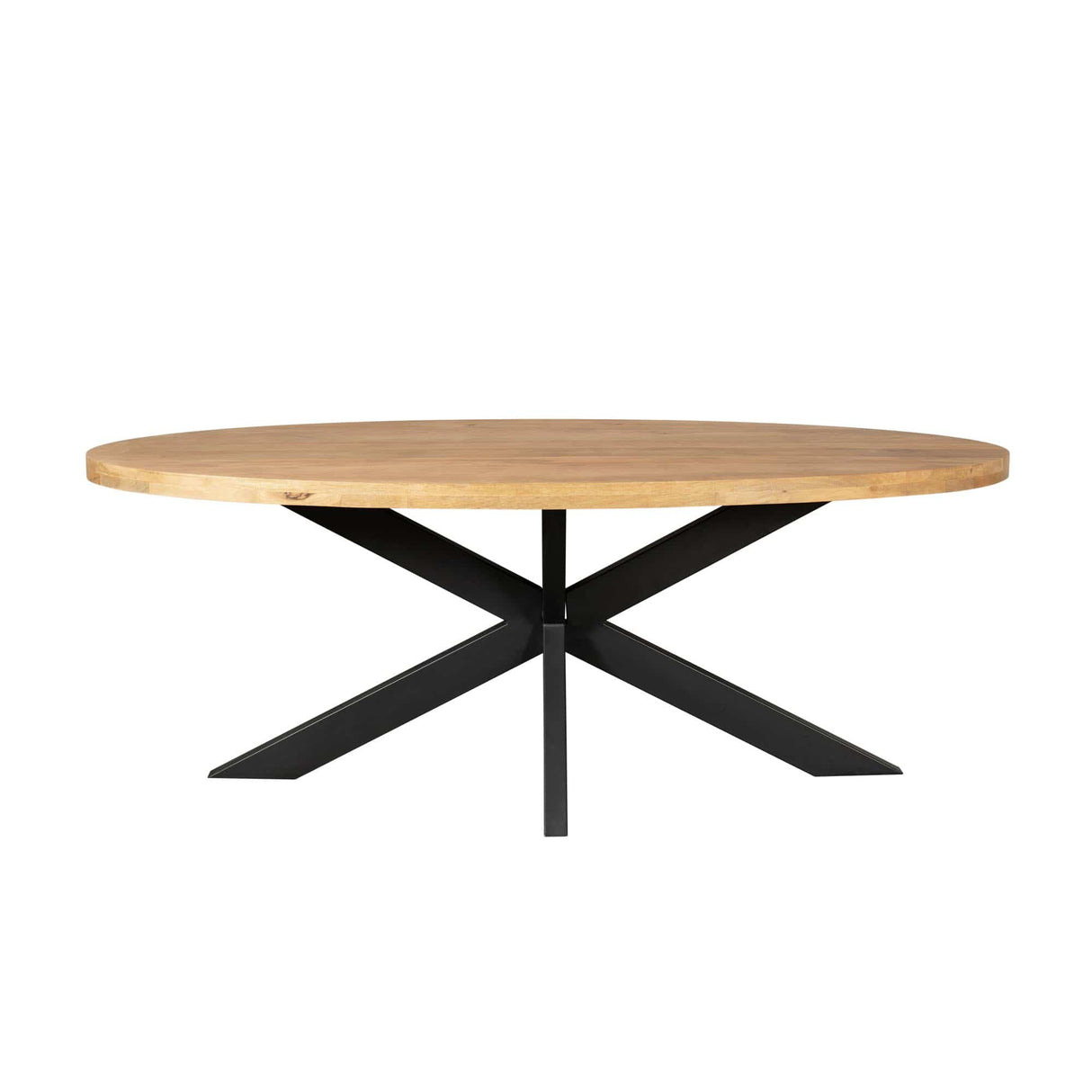 Ovale eettafel - Naturel - Mangohout - 160 cm - Matrixpoot Kitchen & Dining Room Tables Starfurn