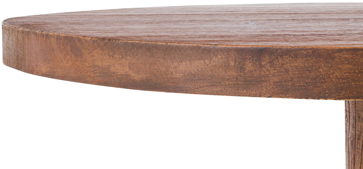 Ronde Bijzettafel Adamsville Rond 50 cm – Massief Mindi Hout – Landhuisstijl Bijzettafels Knuska
