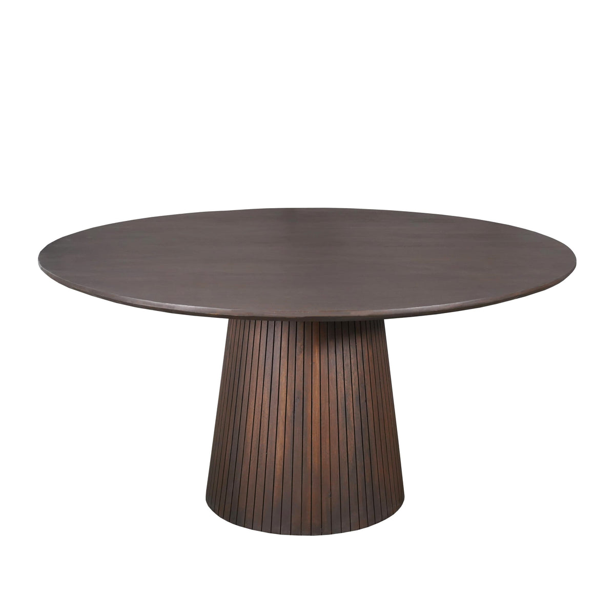 Ronde eettafel van bruin mangohout, Ø 130 cm, foto 2