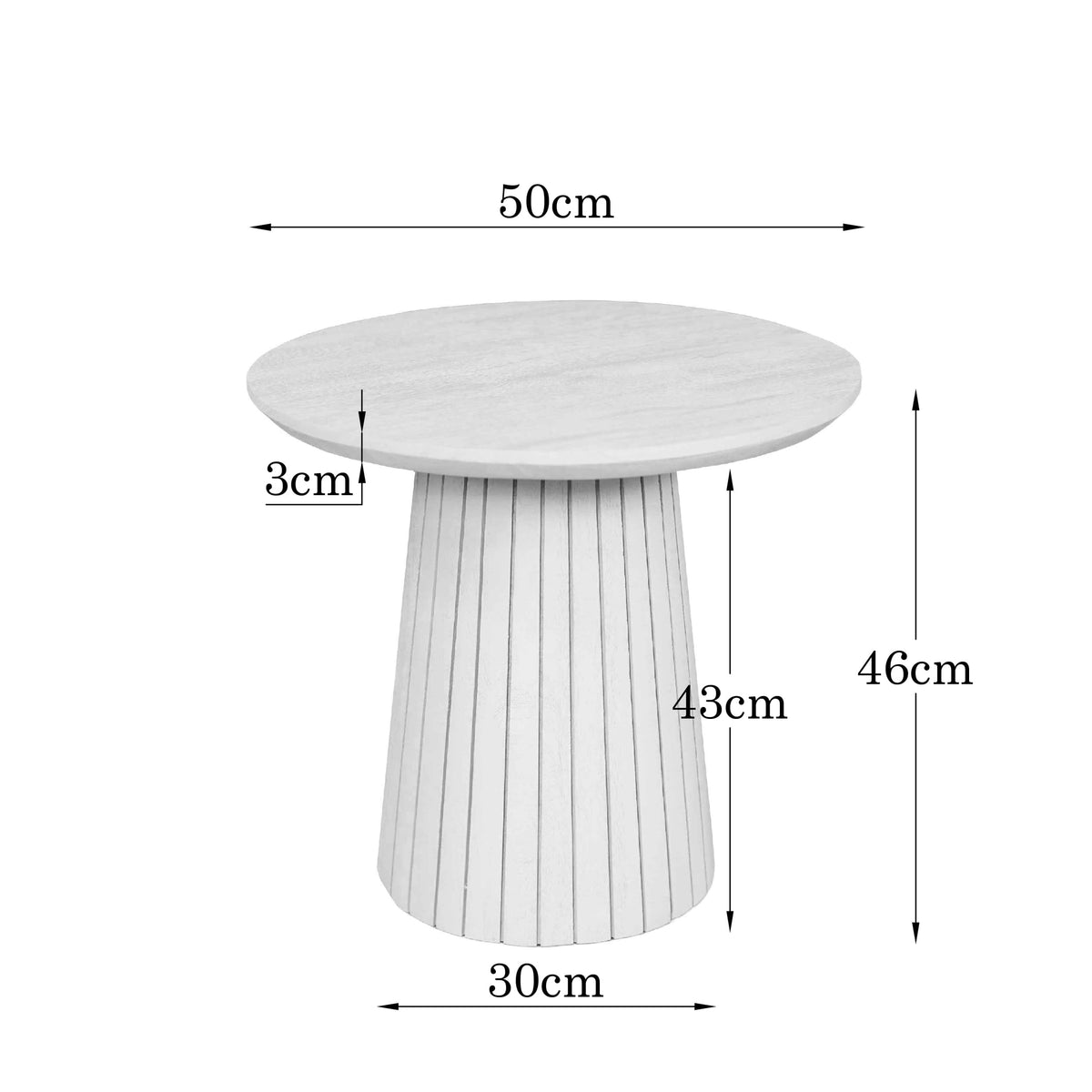 Ronde salontafel van bruin mangohout, Ø 50 cm, foto 4