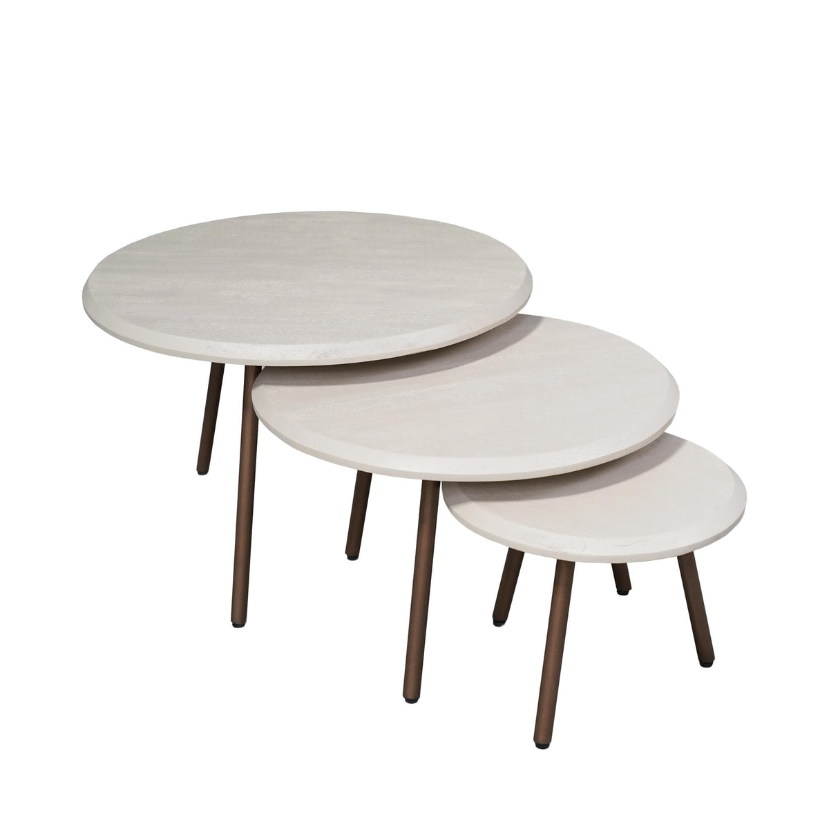 Ronde salontafelset Ohio Zand Mangohout 70 cm Starfurn