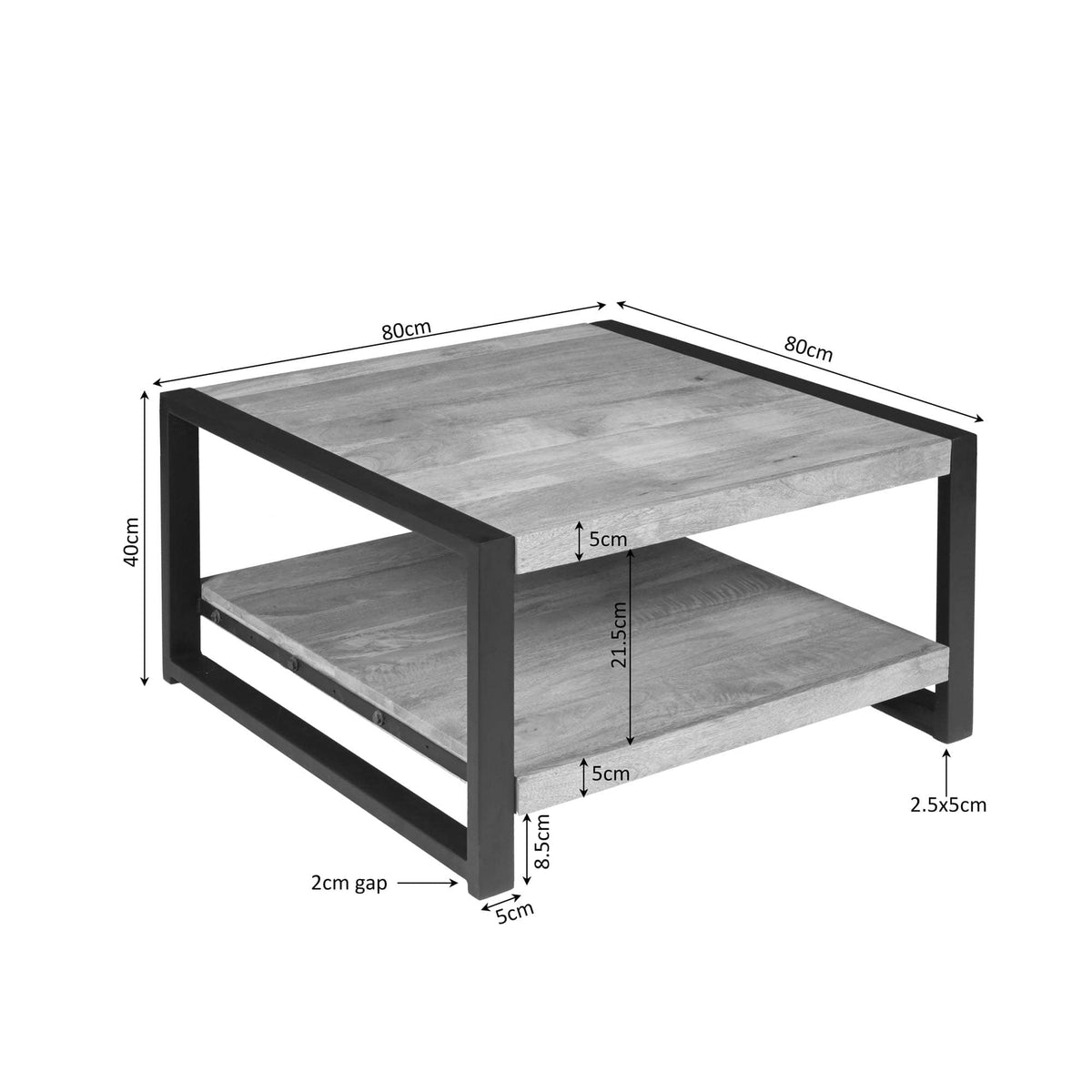Salontafel Britt | 80x80 cm Starfurn