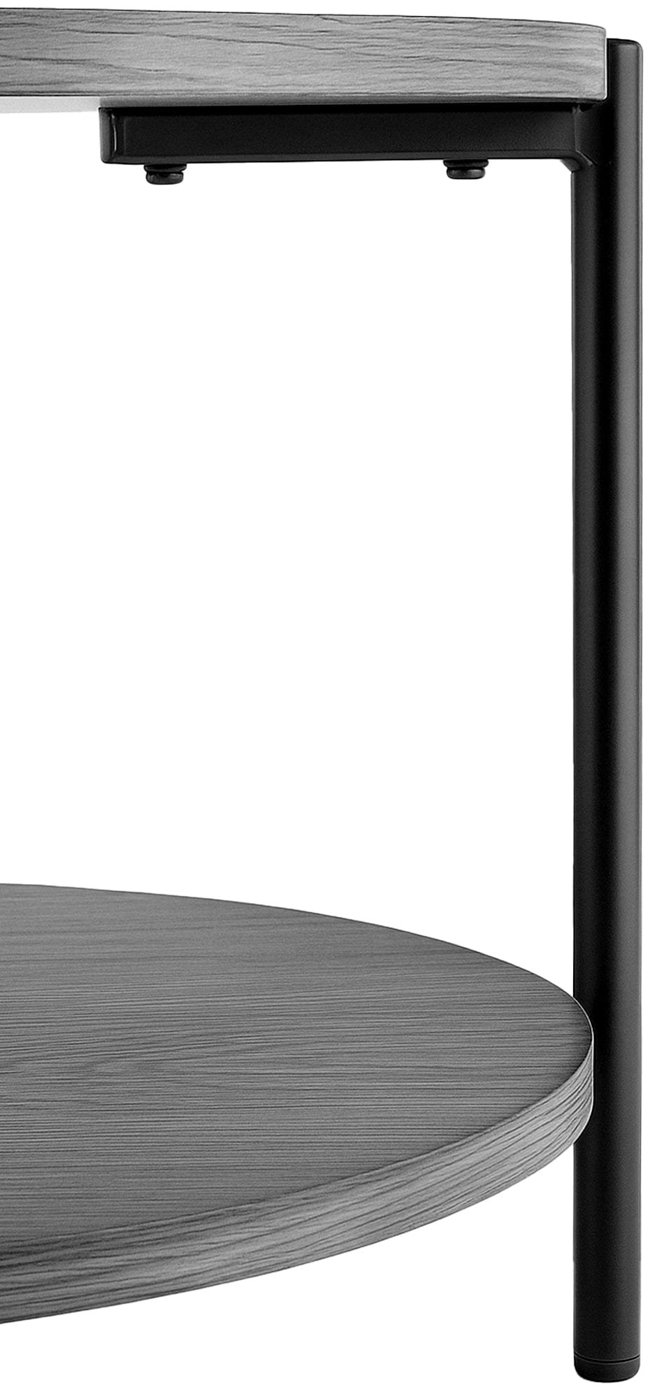 Salontafel Edduma Rond groot – 2-delige Set – Hout & Zwart Metaal – Modern - 80cm Salontafels Knuska