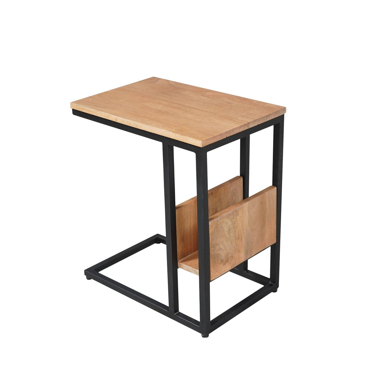 Slider - Naturel - Mangohout - 48 cm - Industrieel End Tables Starfurn