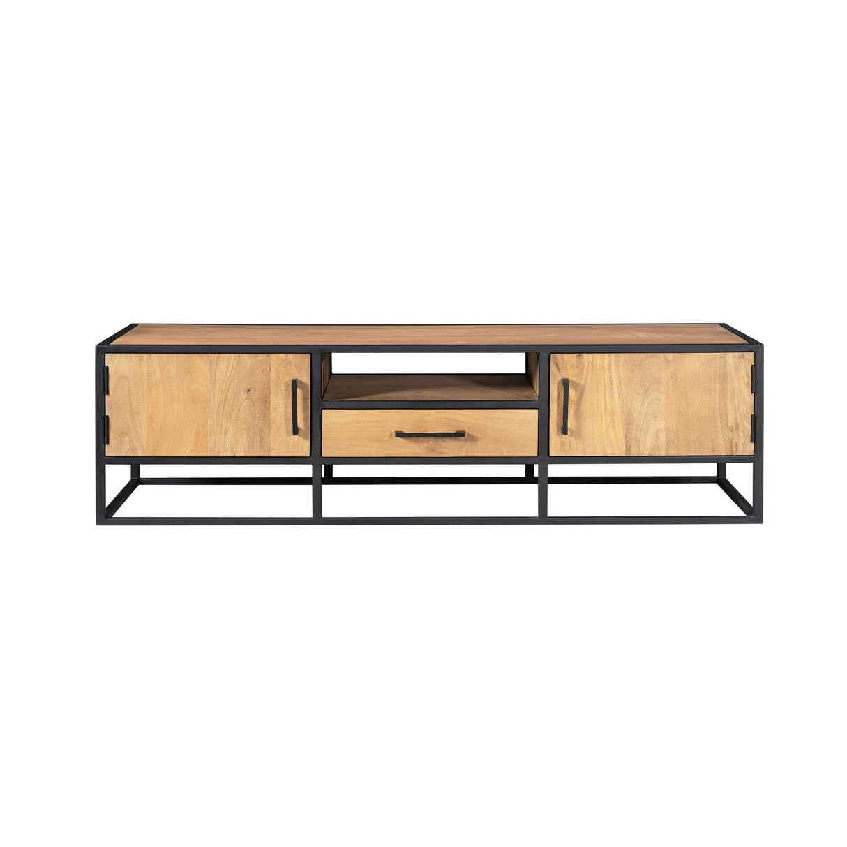 TV-meubel - Naturel Mangohout - 180 cm - 2 Deuren & 1 Lade Entertainment Centers & TV Stands Starfurn
