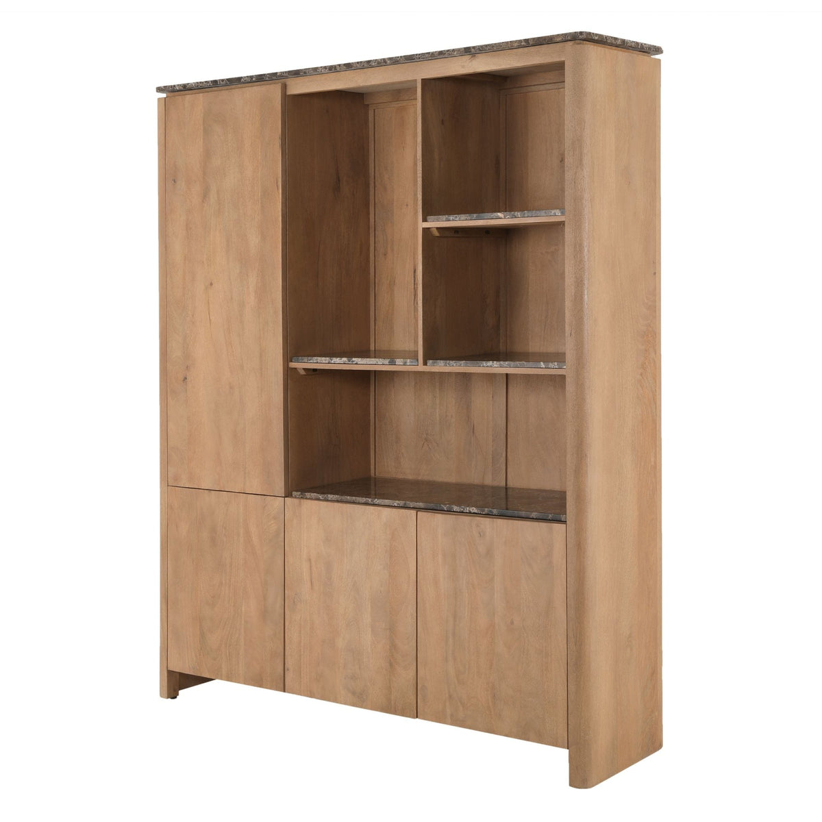 Vakkenkast XL Dallas Naturel Mangohout 160 cm Starfurn
