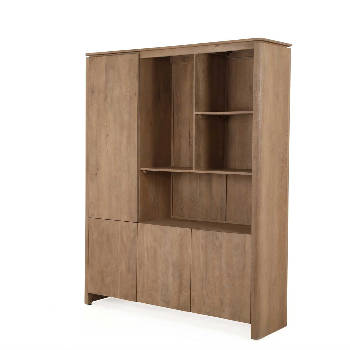 Vakkenkast XL Dallas Naturel Mangohout 160 cm Starfurn