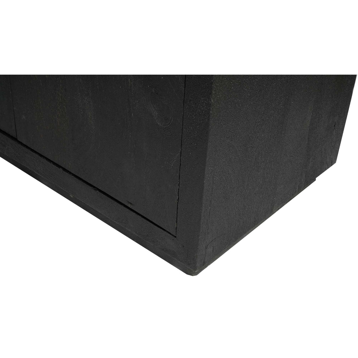 Vakkenkast - Zwart Mangohout - 90x200 cm - 2 Deuren & 5 Open Vakken Bookcases & Standing Shelves Starfurn