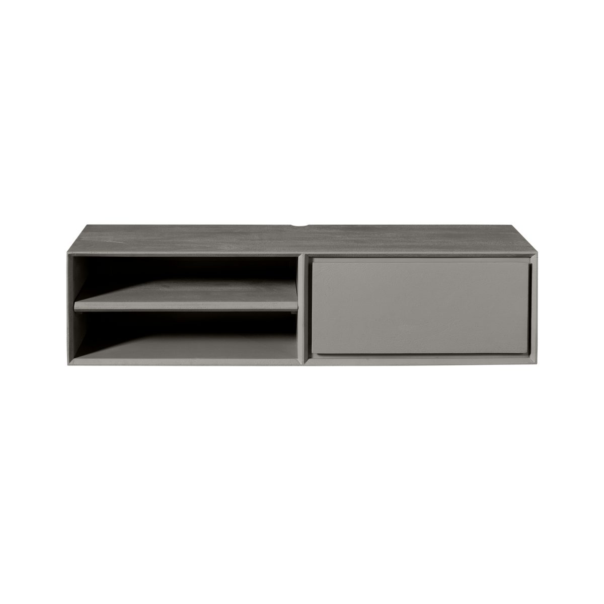 Zwevend Tv-meubel - Taupe Mangohout - 120 cm - 1 Lade & 2 Open Vakken Entertainment Centers & TV Stands Starfurn
