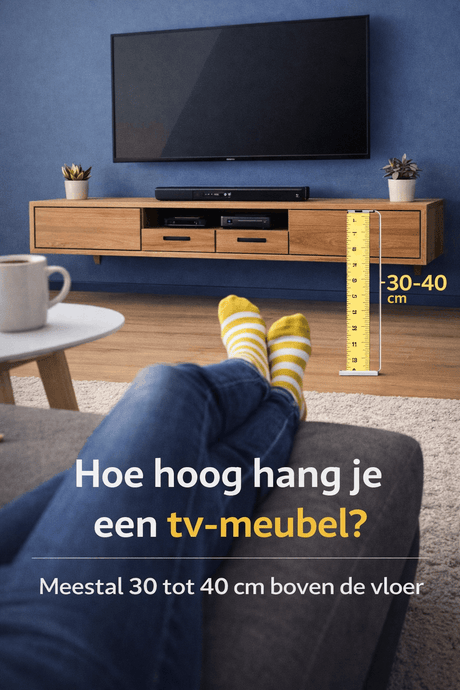 Hoe hoog tv-meubel ophangen? Ideale hoogte + praktische tips
