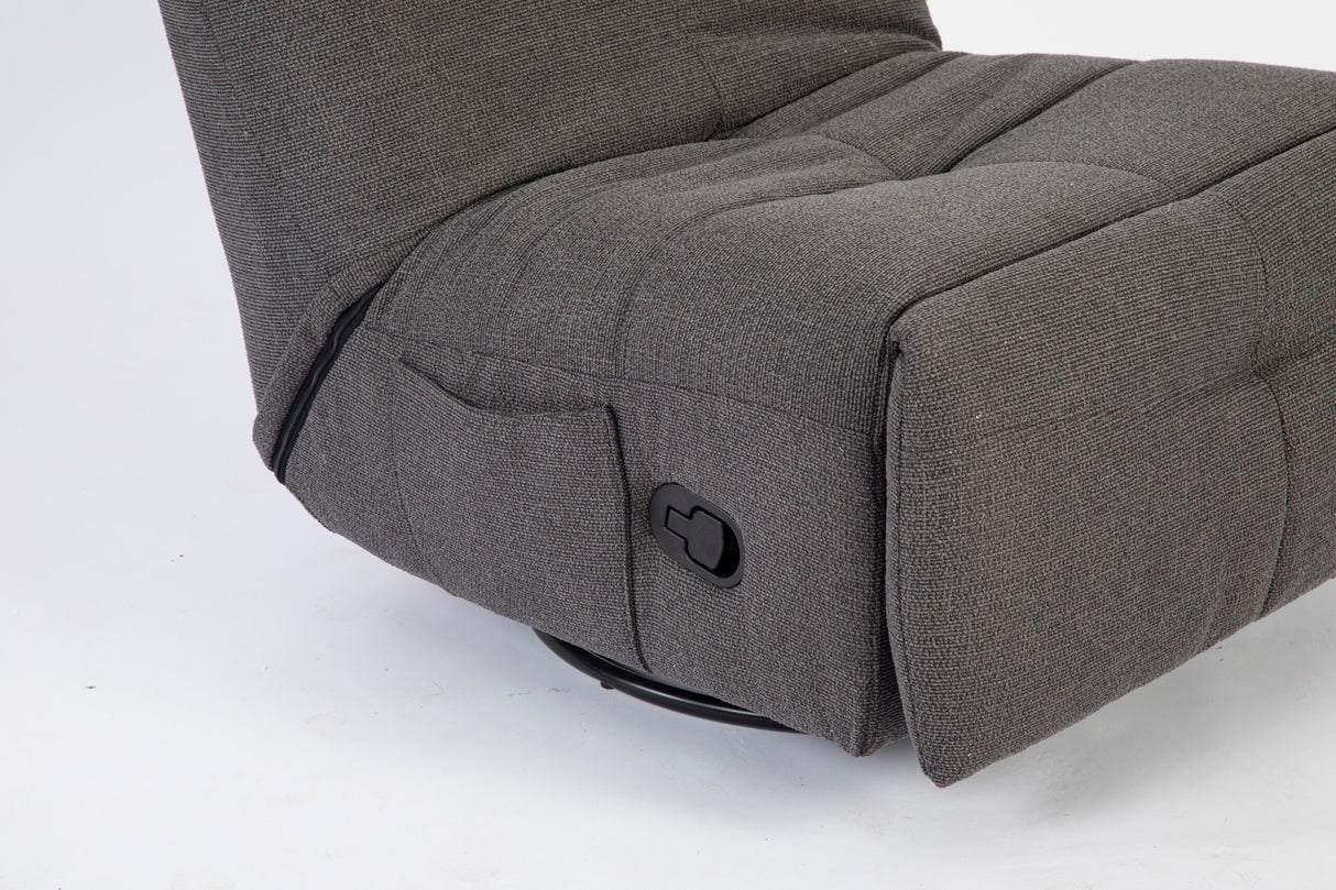 Relaxfauteuil - Antraciet - Verstelbaar - Draaibaar - Modern
