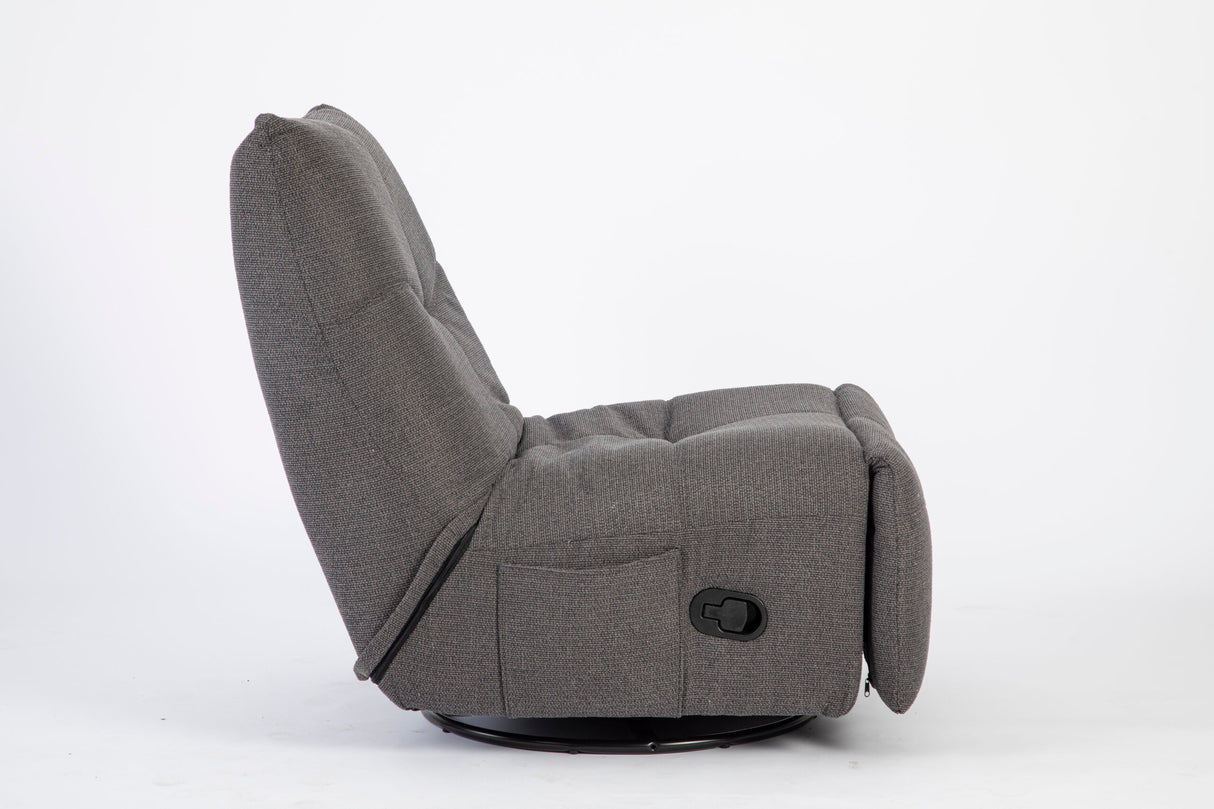 Relaxfauteuil - Antraciet - Verstelbaar - Draaibaar - Modern