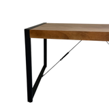 Rechthoekige Eettafel - Warm Mangohout - 160 cm - Industriële U-poot