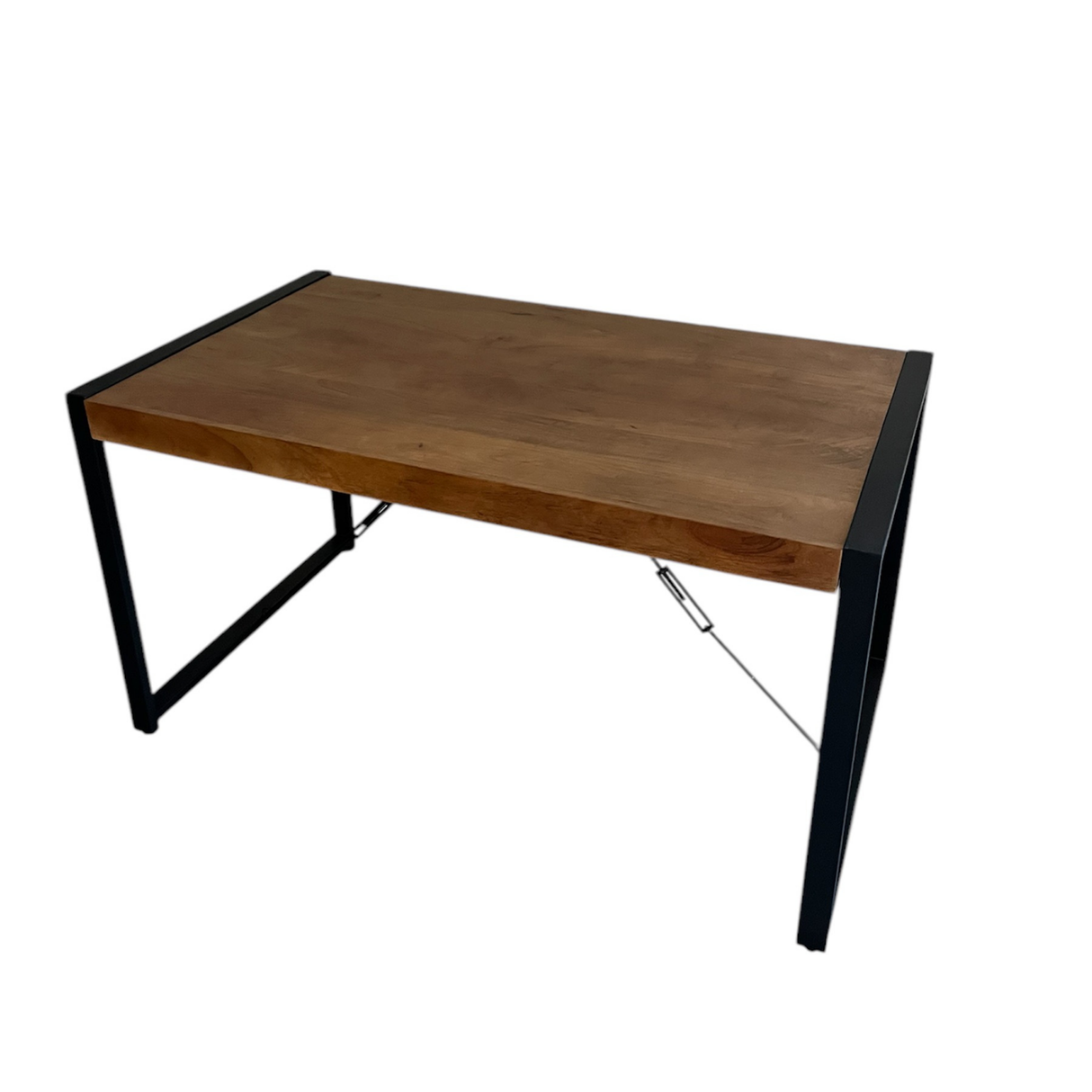 Rechthoekige Eettafel - Warm Mangohout - 140 cm - Industriële U-poot