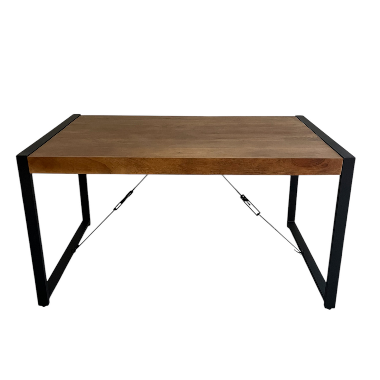 Rechthoekige Eettafel - Warm Mangohout - 140 cm - Industriële U-poot