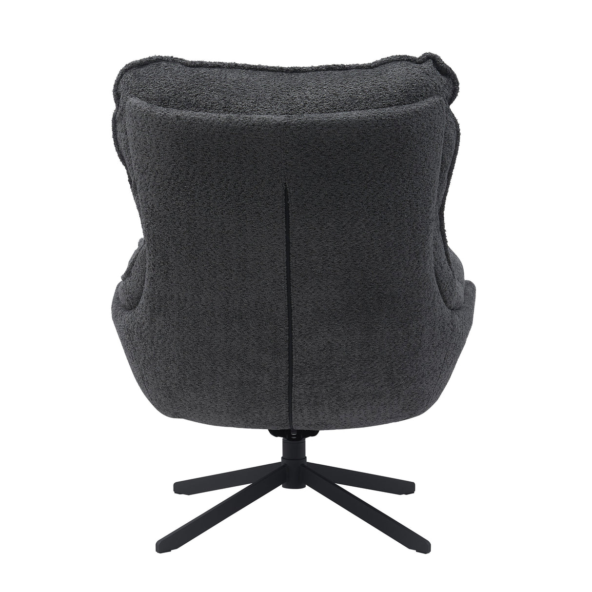 Fauteuil - Donkergrijs - Polyester - Metaal - Draaibaar