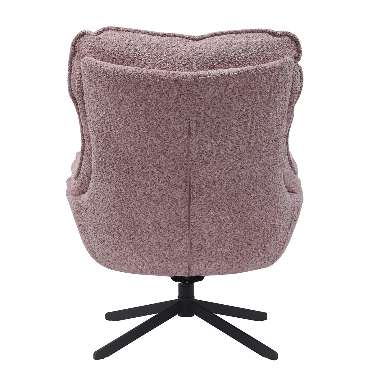 Fauteuil - Roze - Stof - Metaal - Draaibaar - Teddy