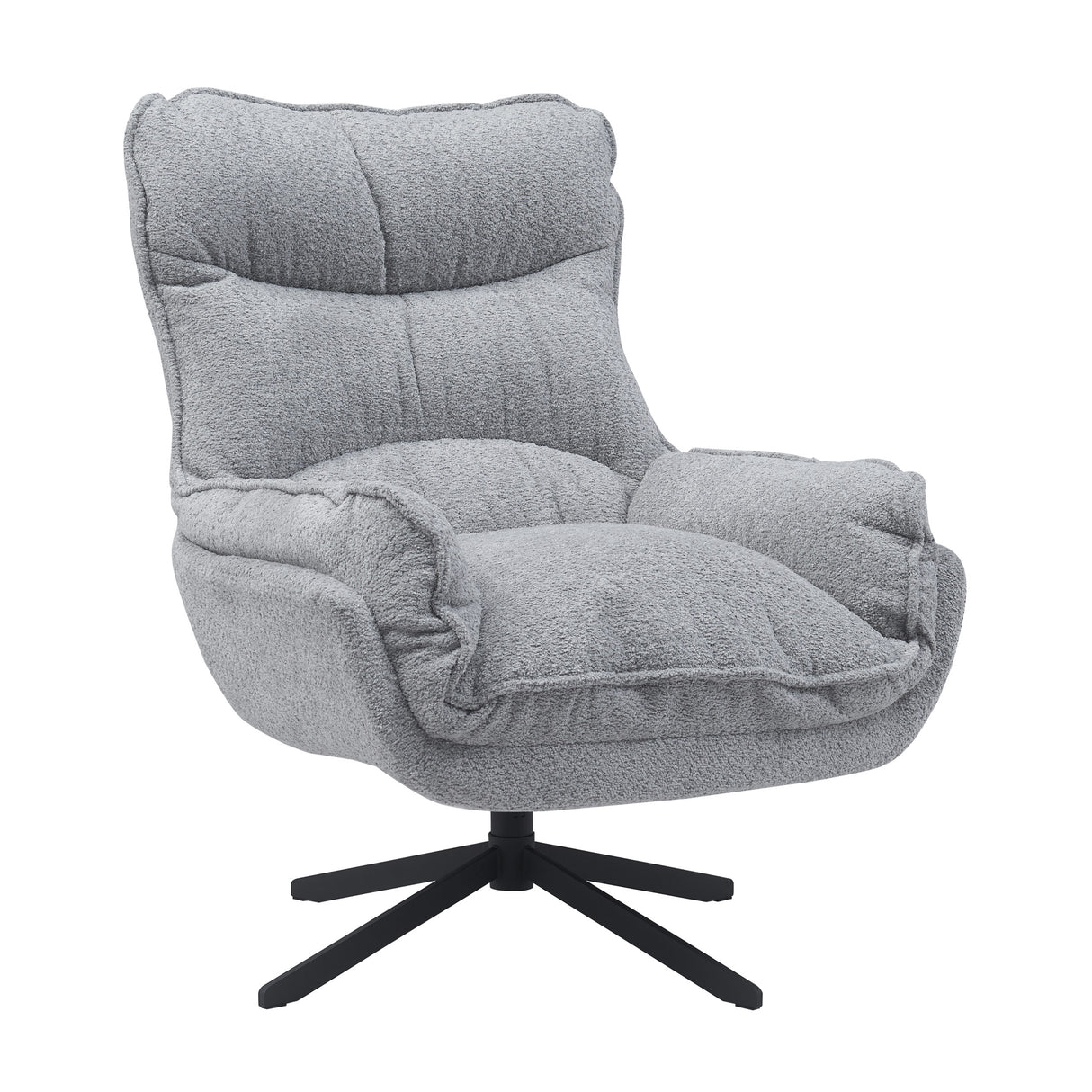 Fauteuil - Draaibaar - Lichtgrijs - Polyester