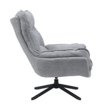Fauteuil - Draaibaar - Lichtgrijs - Polyester