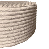 Hocker - Rond - Beige - Stof - 60 cm