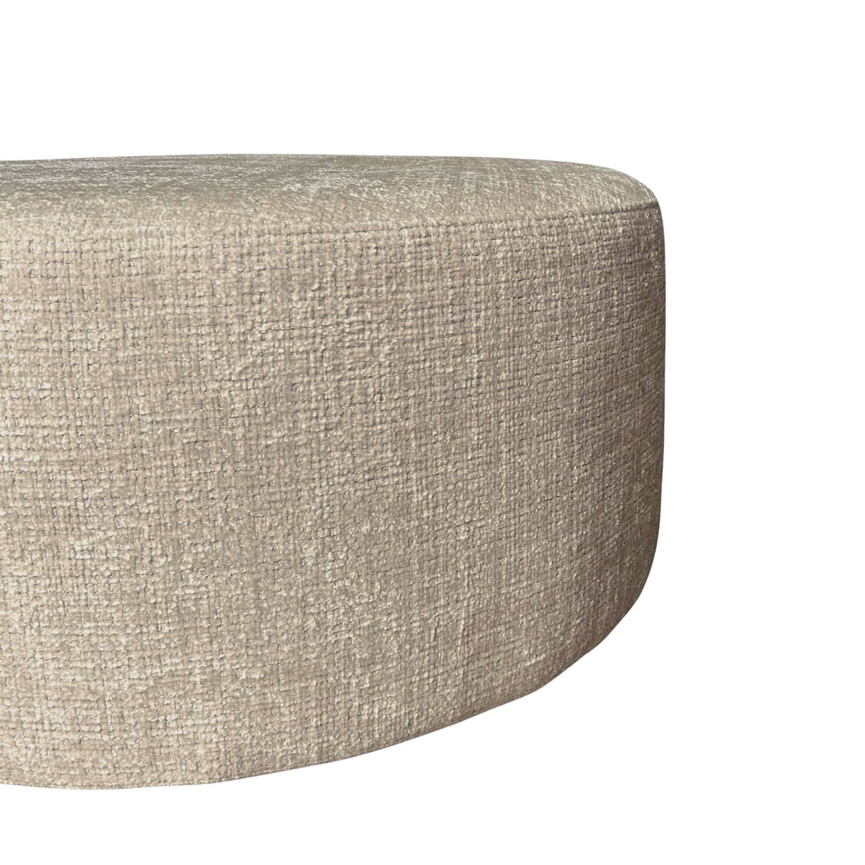 Hocker - Beige - Stof - 80 cm - Rond