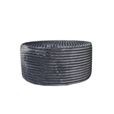 Hocker - Rond - Antraciet - Stof - 80 cm