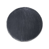 Hocker - Rond - Antraciet - Stof - 80 cm