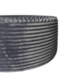 Hocker - Rond - Antraciet - Stof - 80 cm