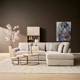 Hoekbank - Beige - Toffee - Boston Stof - 2,5-zits - Divan Rechts