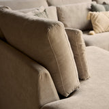 Hoekbank - Beige - Toffee - Boston Stof - Divan Links - 2,5-zits