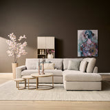 Hoekbank - Beige - Toffee - Boston Stof - 2,5-zits - Divan Rechts