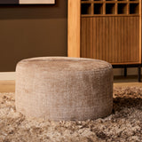 Hocker - Beige - Stof - 60 cm - Rond