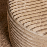 Hocker - Rond - Beige - Stof - 60 cm