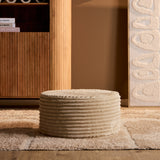 Hocker - Rond - Beige - Stof - 60 cm