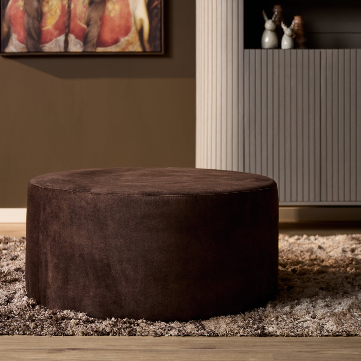 Ronde hocker - Bruin - Adore 108 - 80 cm