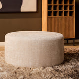 Ronde hocker - Naturel - Stof - 80 cm