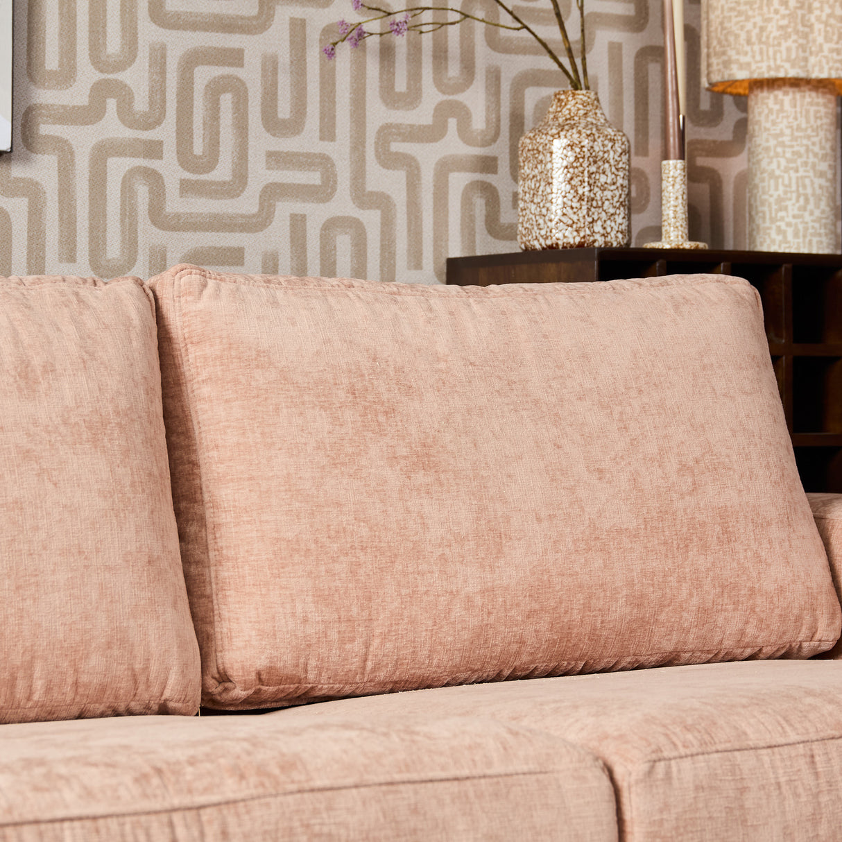 MySofa Alma Hoekbank Roze Divan Links+2,5 zits 