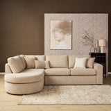 MySofa Alma Hoekbank Roze 2,5 zits+Divan Rechts