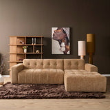 MySofa Ruby Hoekbank Camel 2,5 zits AL + Lounge R