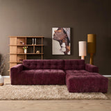 MySofa Ruby Hoekbank Paars  2,5 zits AL + Lounge R