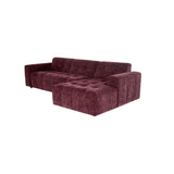 MySofa Ruby Hoekbank Paars  2,5 zits AL + Lounge R