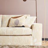 Hoekbank - Beige - 2,5-zits - Divan Rechts - Ribstof