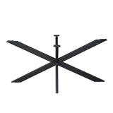 Matrixpoot Zwart Ovaal/Rechthoek 160 cm Koker 4x8 cm