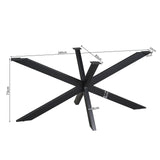 Matrixpoot Zwart Ovaal/Rechthoek 160 cm Koker 4x8 cm