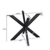 Matrixpoot Rond Zwart 140 cm Koker 4x8 cm